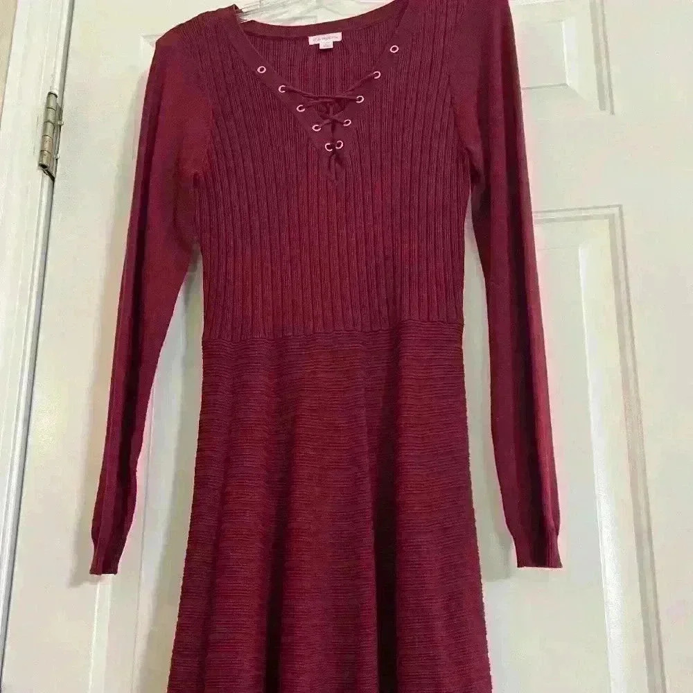 Flared sweater dress